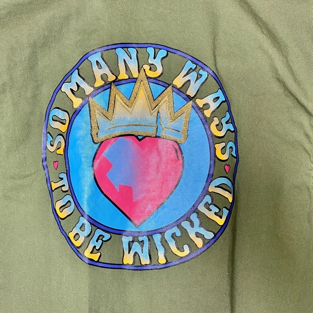 Disney Descendants D-signed utilitarian cargo kids girls size 12 olive green